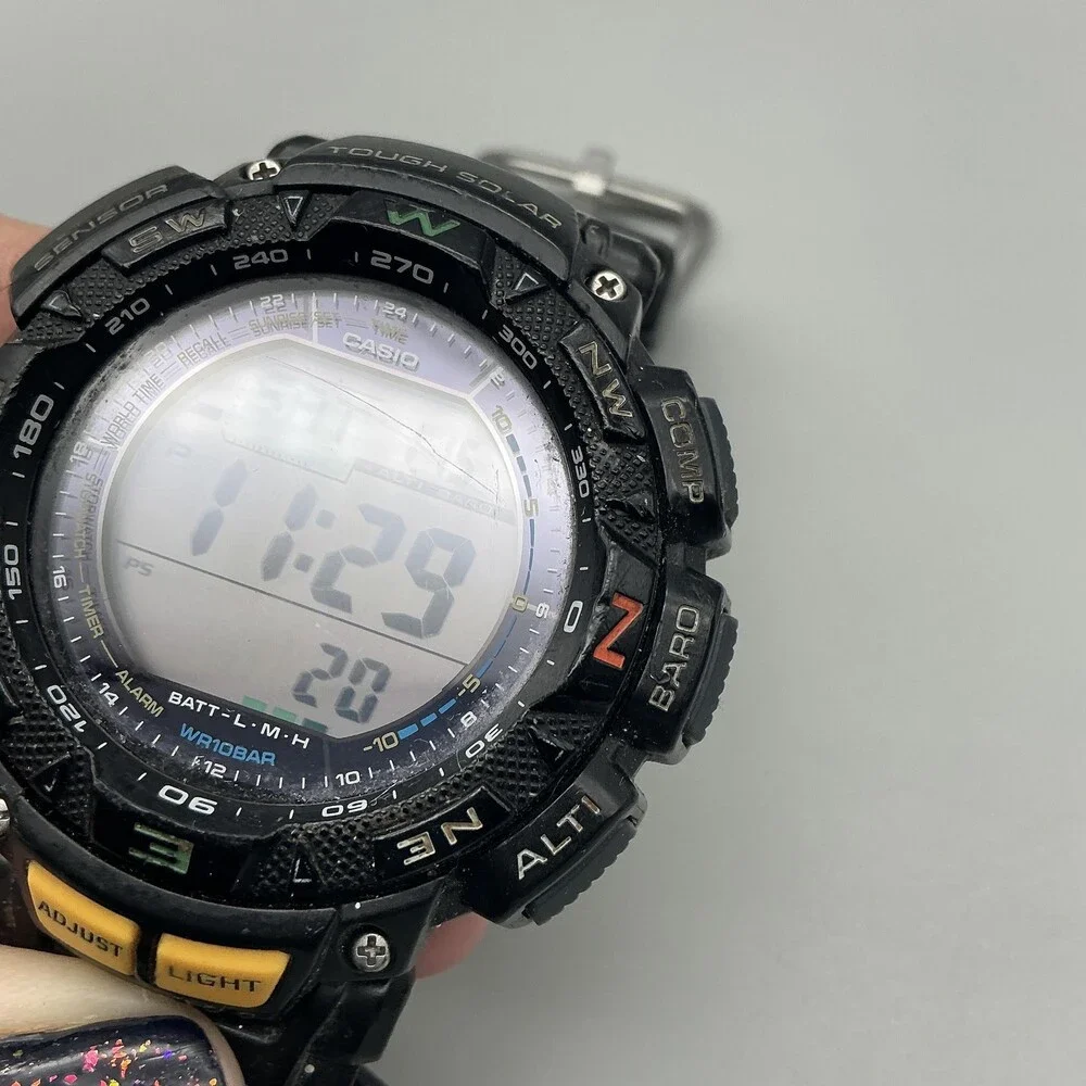 Casio Pathfinder 3246 PAG-240 Mens Watch 48mm Tough Solar Altimeter Compass
